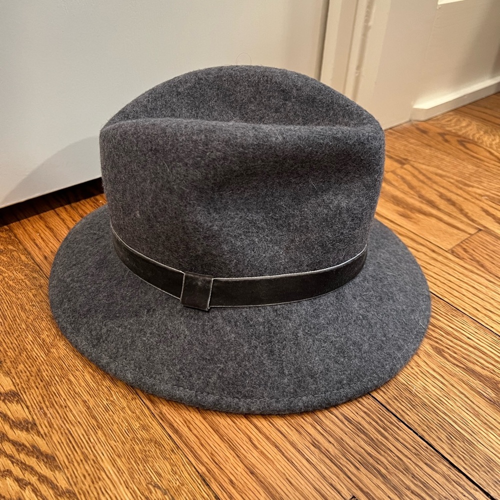 Ann Taylor Charcoal Fedora Hat